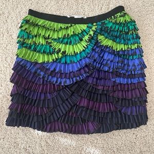 Diane von Furstenberg Multicolored Rushed Silk skirt size 4